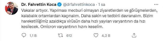 Bakan Koca’dan ‘karantina’ açıklaması: Yanlışlıkla yazıldı